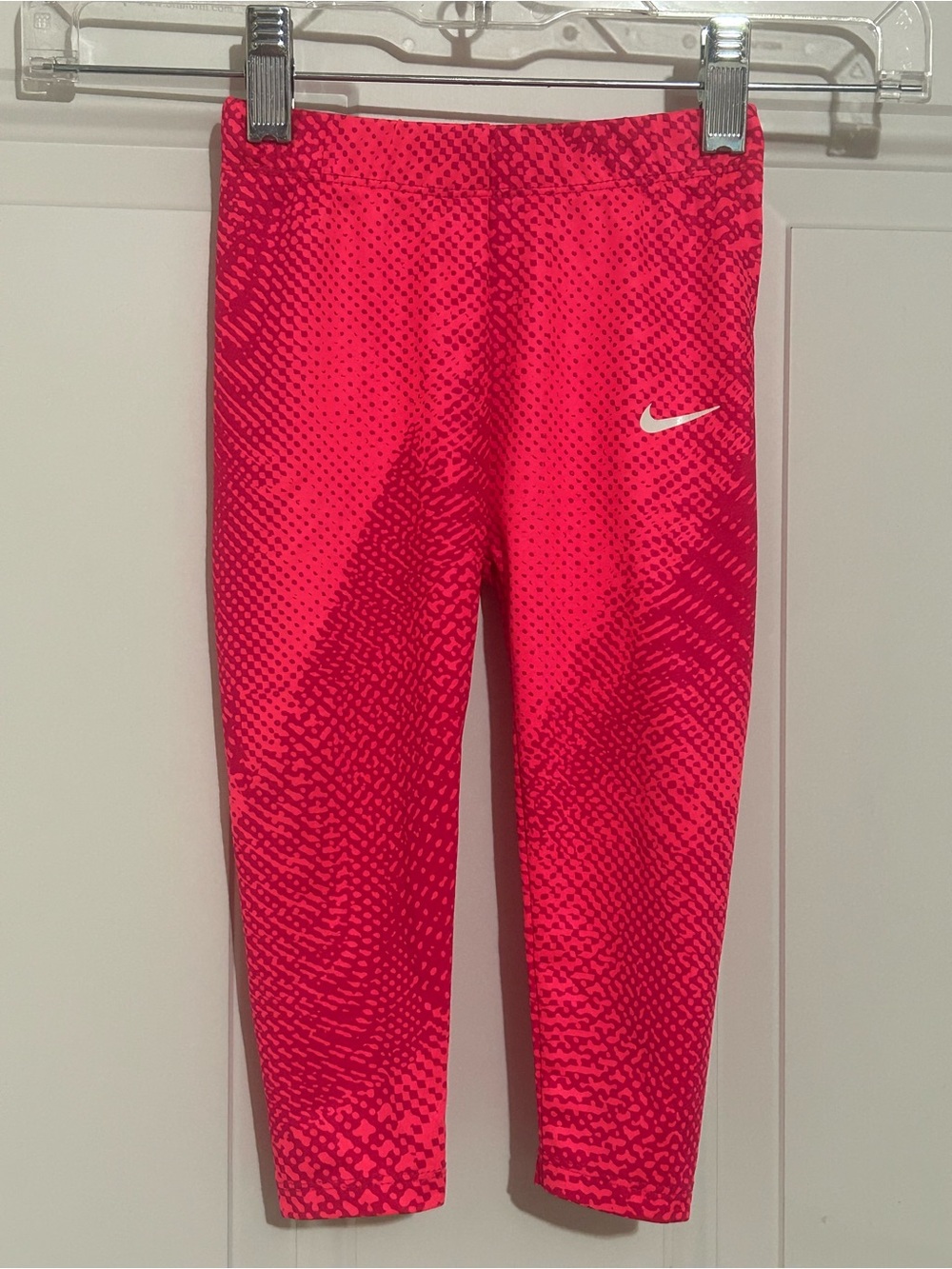 Nike Kids Bright Pink Patterned Dri-FIT Leggings